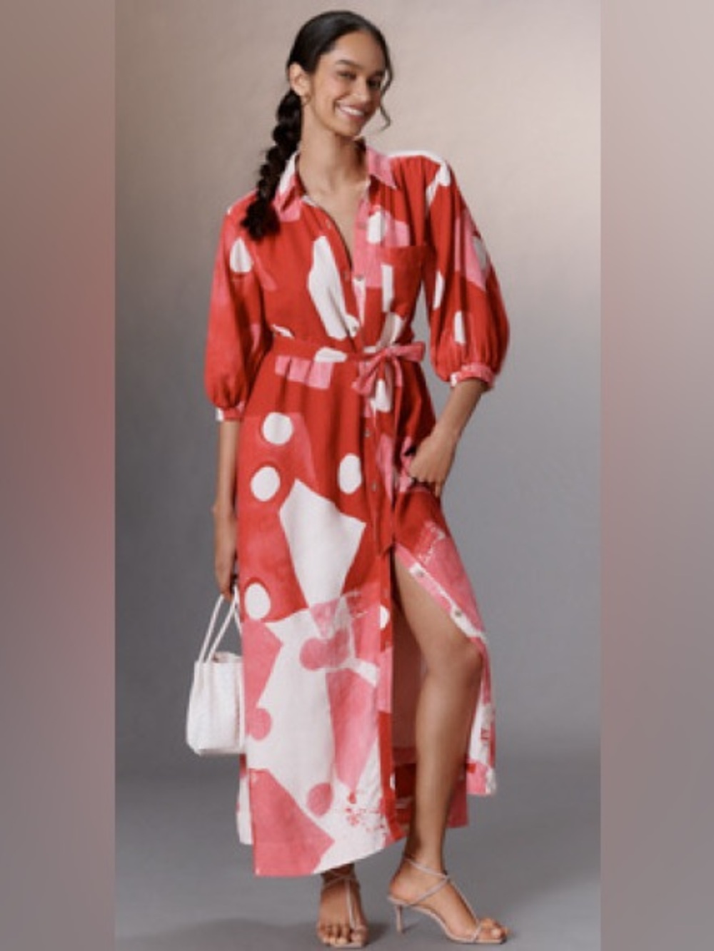 Maeve linen blend maxi dress